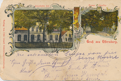 Postkarte Tweelbäker Hof Osternburg  1917