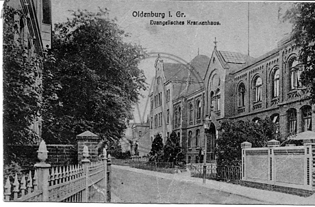 Postkarte Evangelisches Krankenhaus 1927