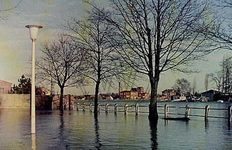 Überschwemmung bei der Sturmflut 1962