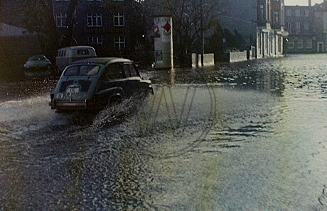 Überschwemmung bei der Sturmflut 1962
