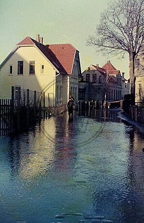 Überschwemmung bei der Sturmflut 1962