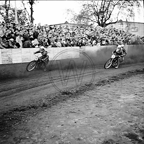 Motorradrennen auf der Victoria-Kampfbahn in den 1950er Jahren