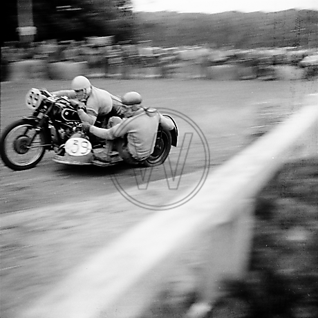 Motorradrennen auf der Victoria-Kampfbahn in den 1950er Jahren