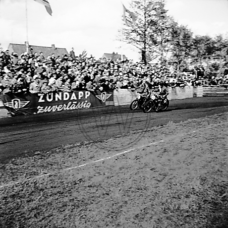 Motorradrennen auf der Victoria-Kampfbahn in den 1950er Jahren