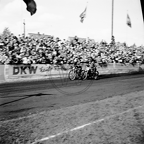 Motorradrennen auf der Victoria-Kampfbahn in den 1950er Jahren