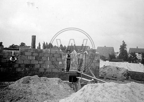 Hausbau in der Harmoniestraße 1962