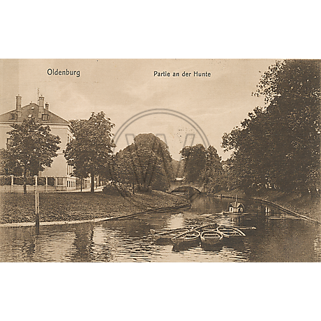 Postkarte Oldenburger Hafen 1911