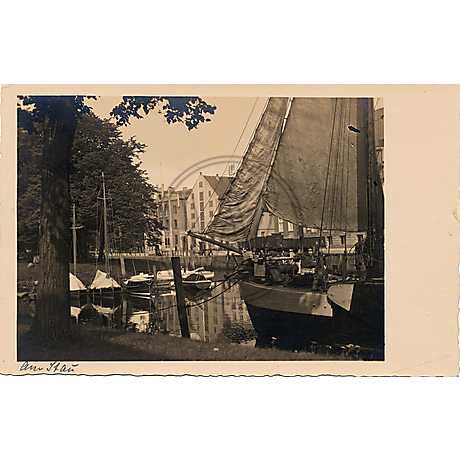 Postkarte Stau und Handelshof 1930er / 1940er Jahre