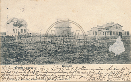 Postkarte Gasanstalt Osternburg