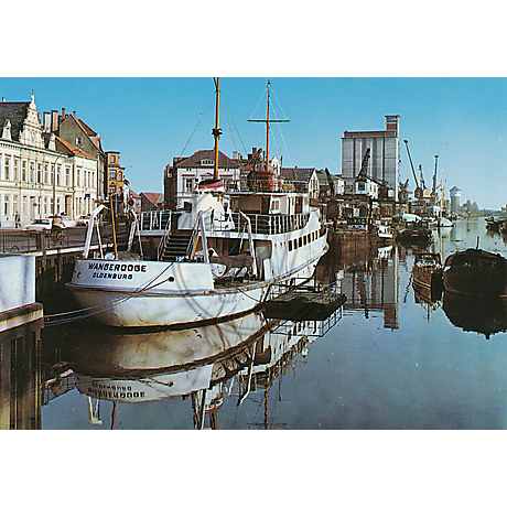 Postkarte Stau Hafen 1960er Jahre