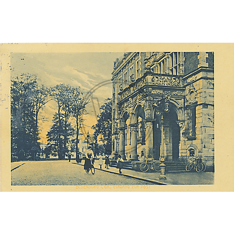 Postkarte Post und Stau 1911