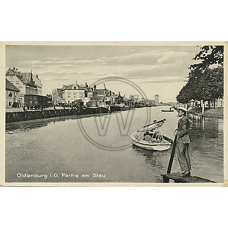 Postkarte Hafen Stau 1933