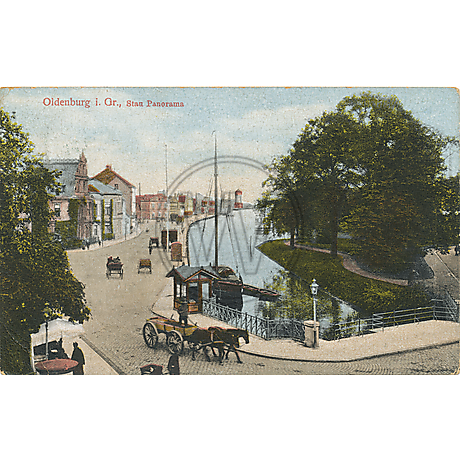 Postkarte Oldenburger Hafen 1913
