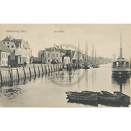 Postkarte Oldenburger Hafen um 1910