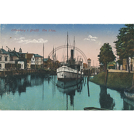 Postkarte Oldenburger Hafen 1918