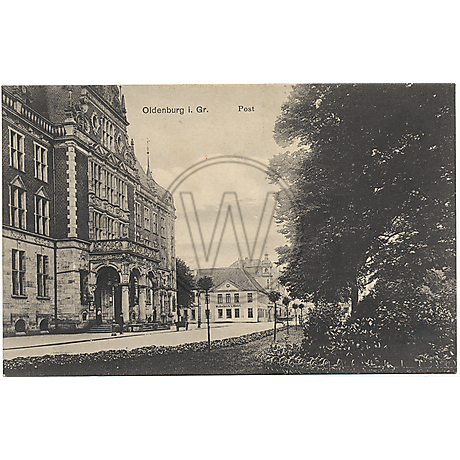 Postkarte Post und Stau 1909