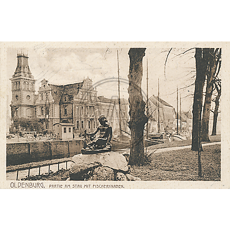 Postkarte Oldenburger Hafen 1909