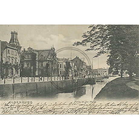 Postkarte Oldenburger Hafen um 1910