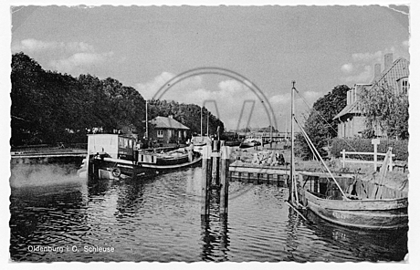 Postkarte Schleuse Küstenkanal