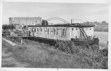 Postkarte Hausboot bei E-Werk