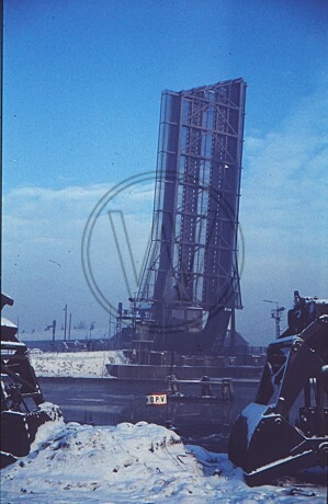 Klappbrücke im Hafen 1959