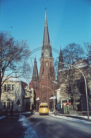 Lambertikirche im Winter 1958