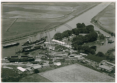Luftaufnahme Brand-Werft 1955