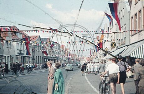Geschmückte Straße in Vechta
