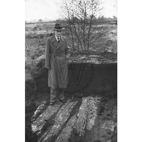 Bohlenweg im Moor bei Hude 1950