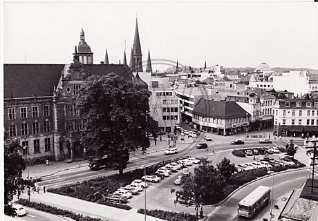 Blick auf die Alte Post und Staustraße und Ritterstraße